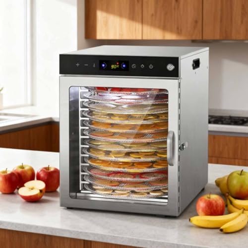 🌿 Commercial Stainless Steel Food Dehydrator – 6 Tray Premium Drying Machine for Fruits, Vegetables & Herbs 🍎🥕