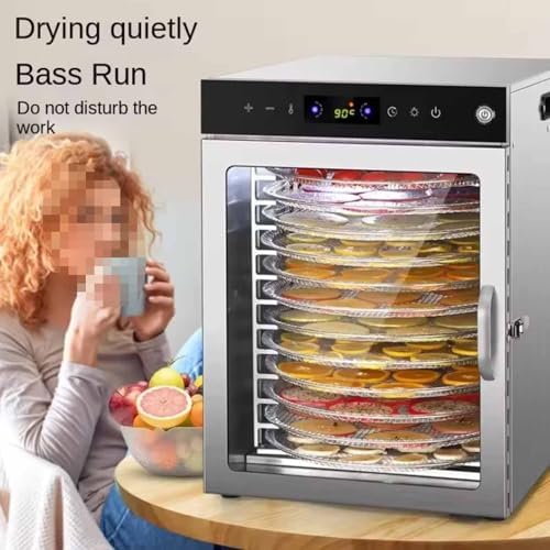 🌿 Commercial Stainless Steel Food Dehydrator – 6 Tray Premium Drying Machine for Fruits, Vegetables & Herbs 🍎🥕