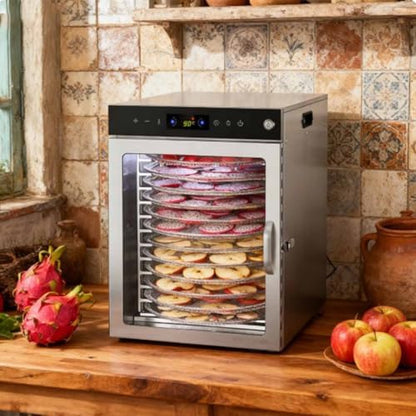 🌿 Commercial Stainless Steel Food Dehydrator – 6 Tray Premium Drying Machine for Fruits, Vegetables & Herbs 🍎🥕