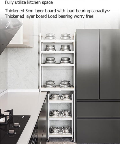 🏡 Adjustable Kitchen Storage Cart – Maximize Your Counter Space & Organize with Ease 🍴
