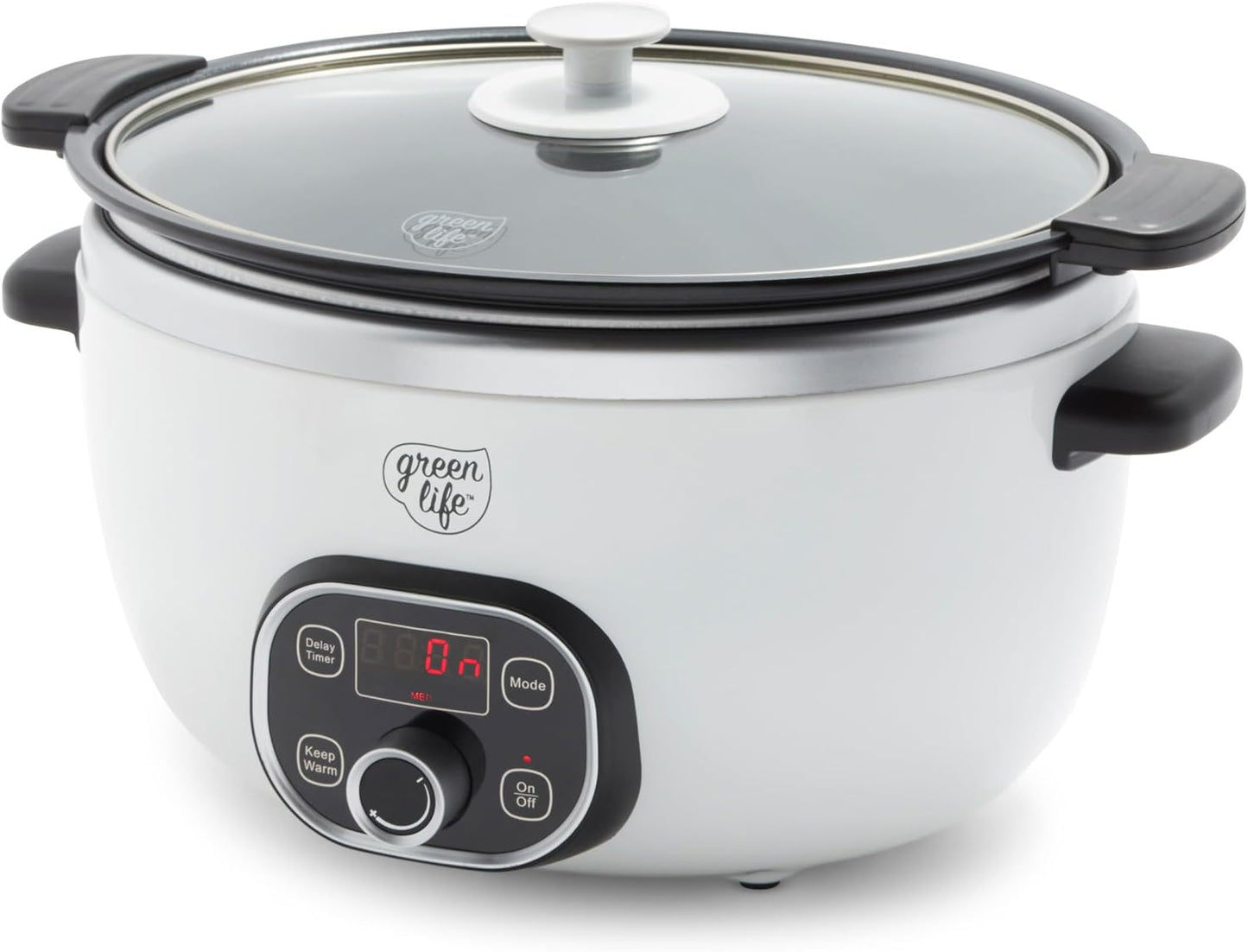 🍲 Extra-Large 6QT Ceramic Slow Cooker – Healthy & Easy Family Meals 🏡