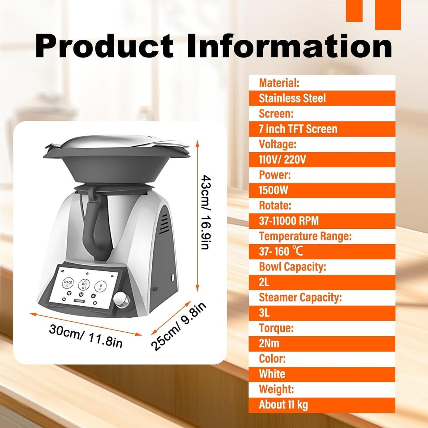 🍲 Multi-Function Kitchen Cooking & Food Processor Machine 🍳 Touchscreen Smart Appliance for Easy Meal Prep 🥗
