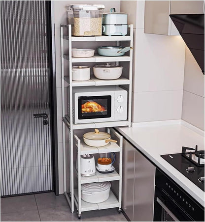 🏡 Adjustable Kitchen Storage Cart – Maximize Your Counter Space & Organize with Ease 🍴