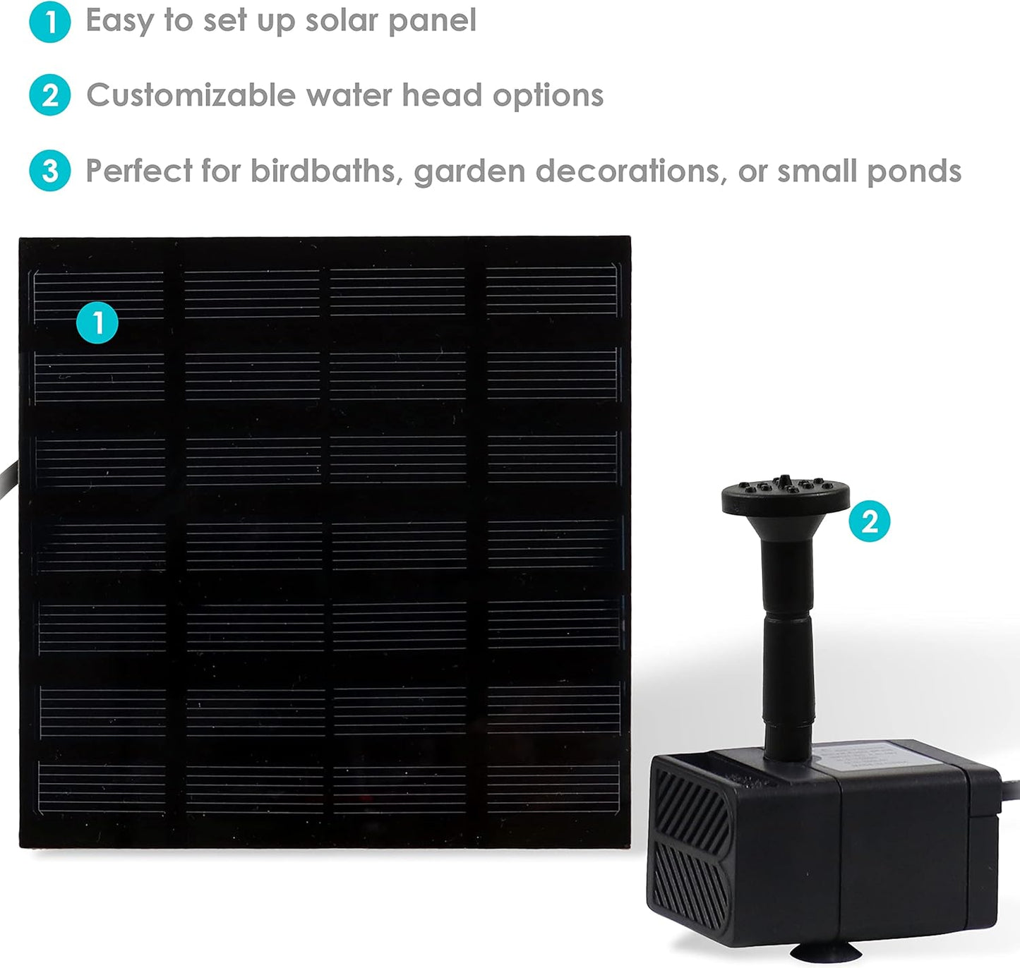 ☀️ Mini Solar Water Fountain Pump – Eco-Friendly Garden Decor 💧