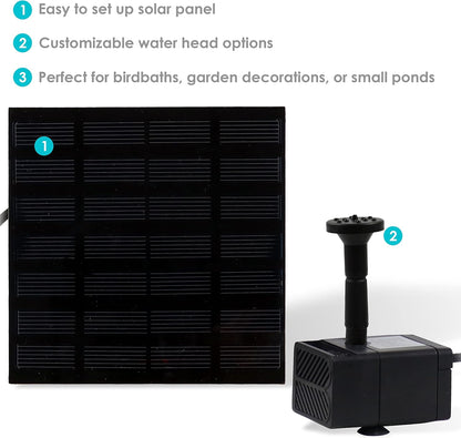 ☀️ Mini Solar Water Fountain Pump – Eco-Friendly Garden Decor 💧