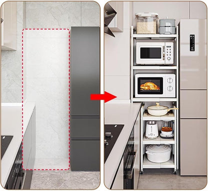 🏡 Adjustable Kitchen Storage Cart – Maximize Your Counter Space & Organize with Ease 🍴