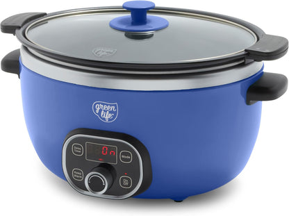 🍲 Extra-Large 6QT Ceramic Slow Cooker – Healthy & Easy Family Meals 🏡
