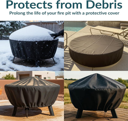 🔥 Heavy-Duty Round Fire Pit Cover – Protect Your Outdoor Fire Pit Year-Round 🌦️