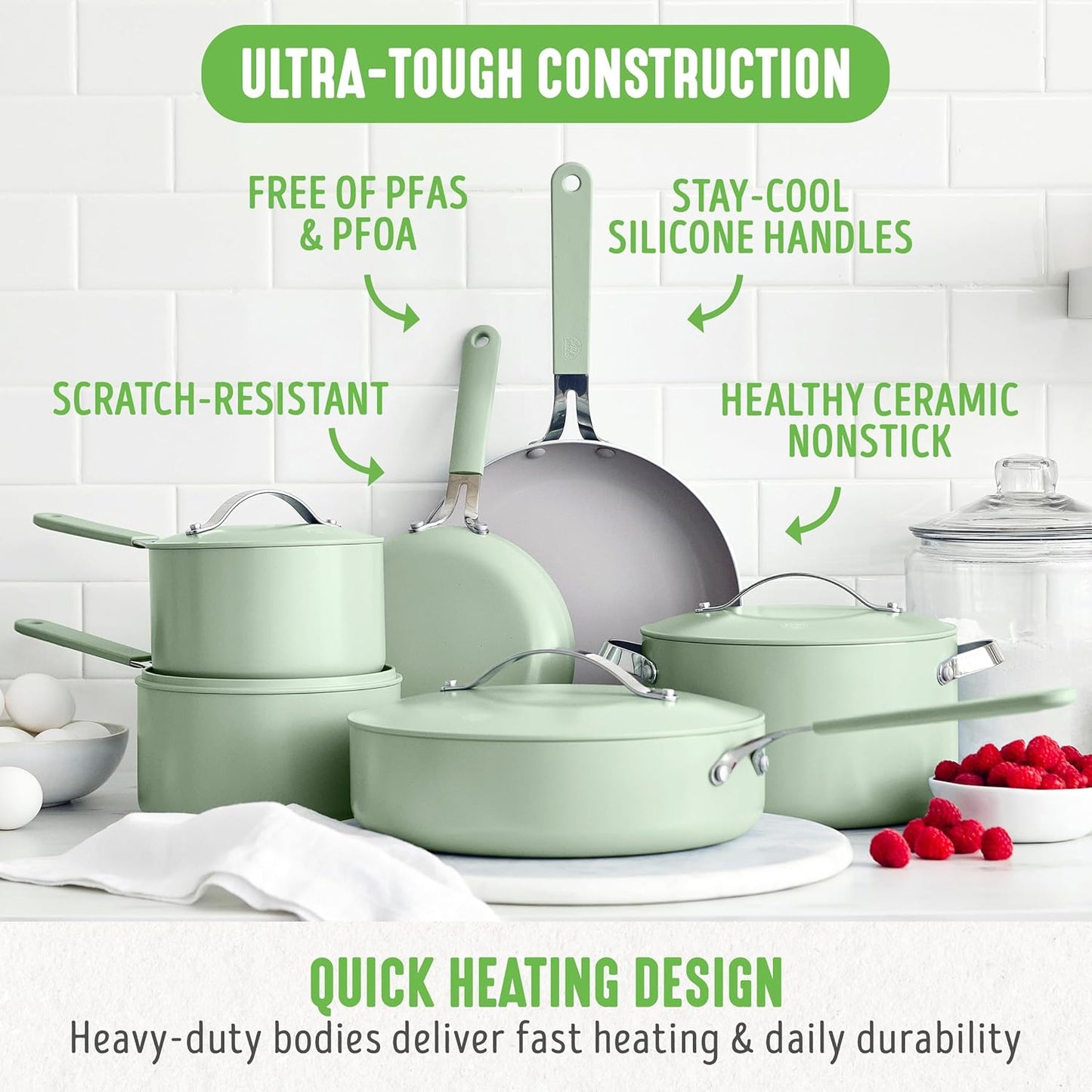 ✨ Durable Nonstick Pan Set – Cook Healthy & Delicious Meals Every Day 🏡
