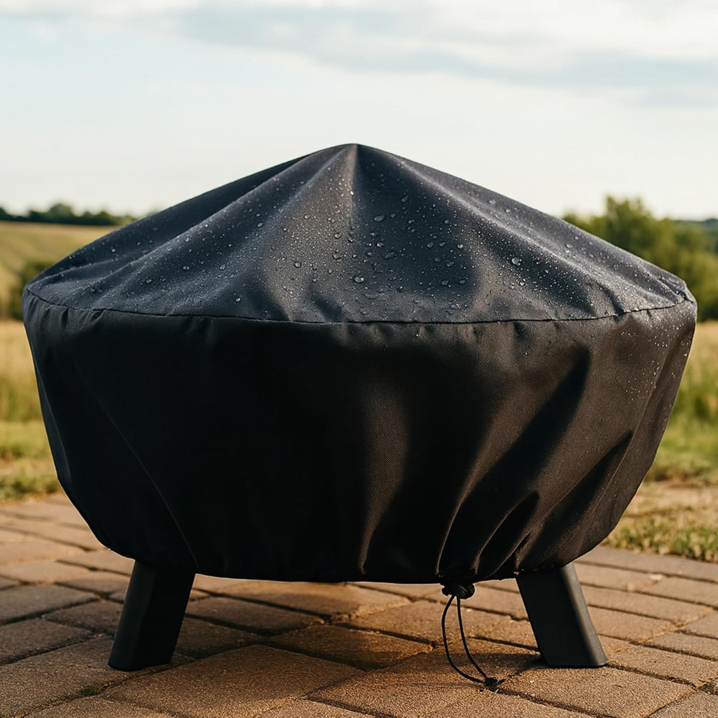 🔥 Heavy-Duty Round Fire Pit Cover – Protect Your Outdoor Fire Pit Year-Round 🌦️
